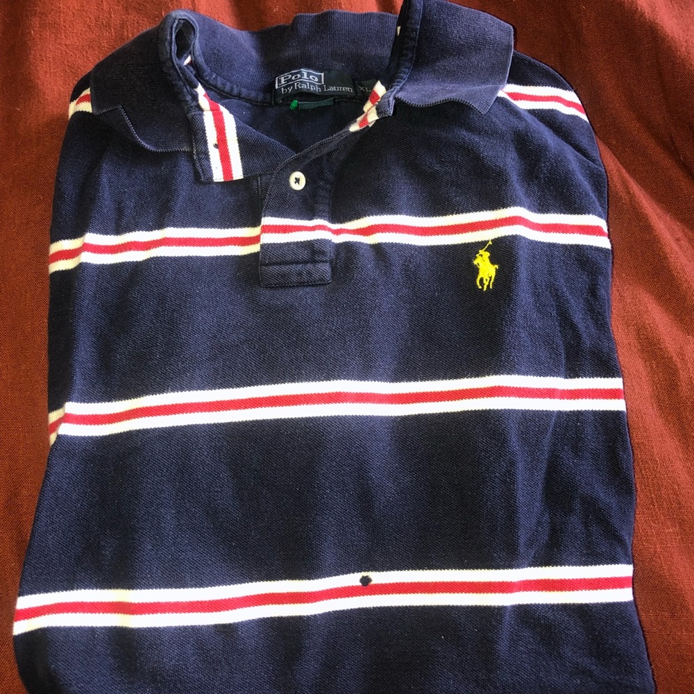 RED WHITE AND BLUE XL POLO